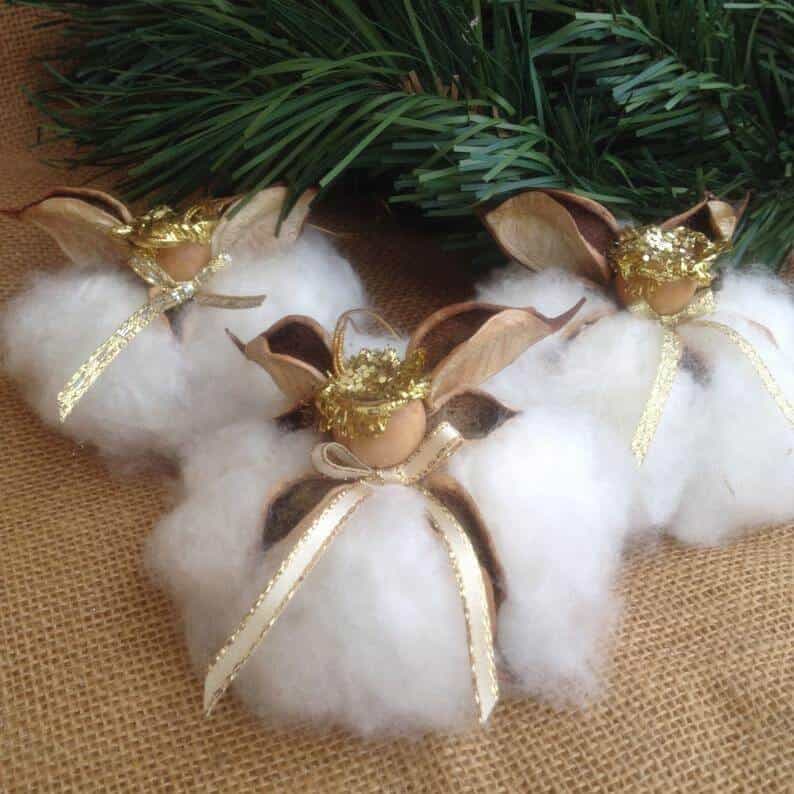 Sweet Little Holiday Cotton Cloud Angels