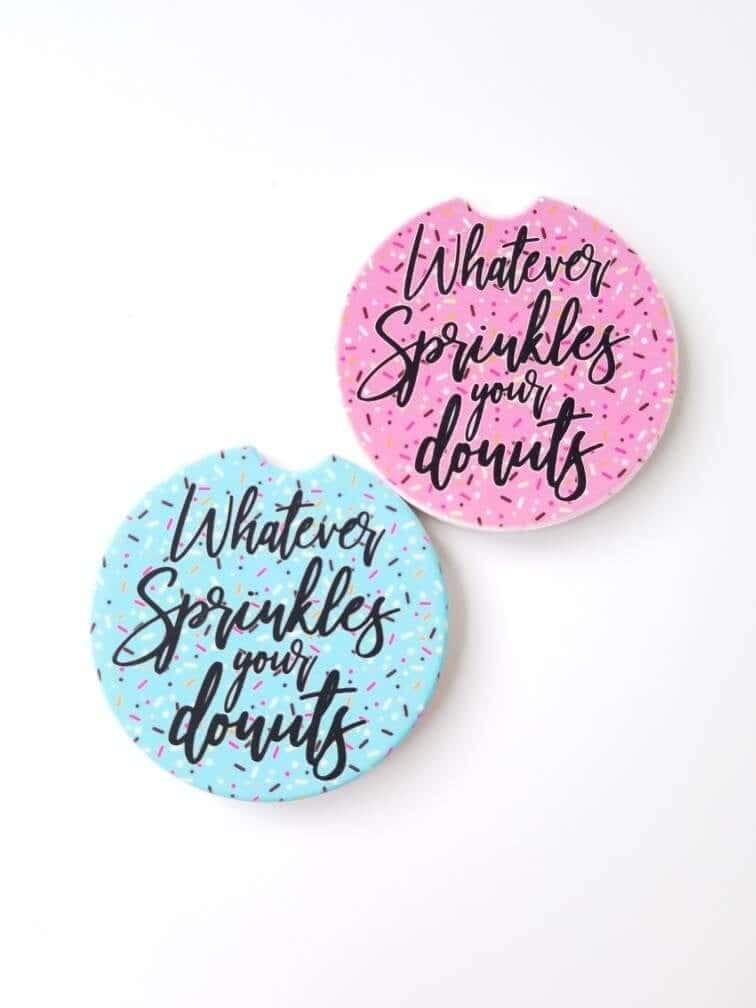 Nibble & Sprinkle Donut Car Coaster