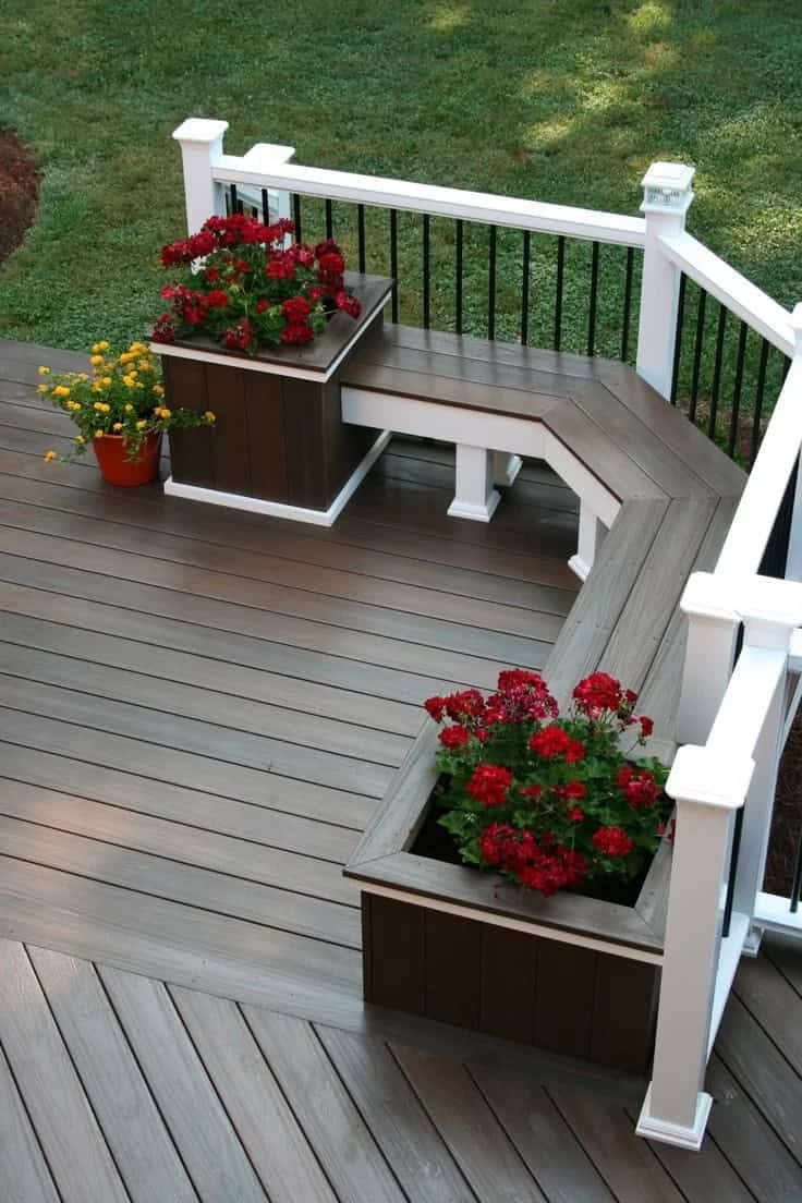 Vivid Red Flowers Play Against Country White and Rustic Wood