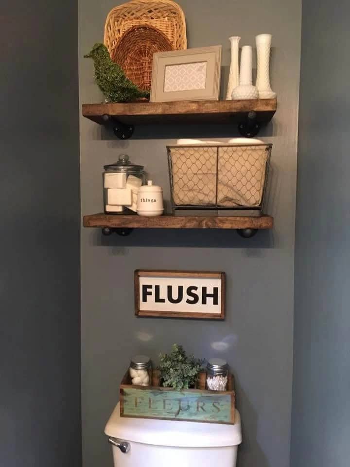 Flush Farmhouse Bathroom Decor Sign