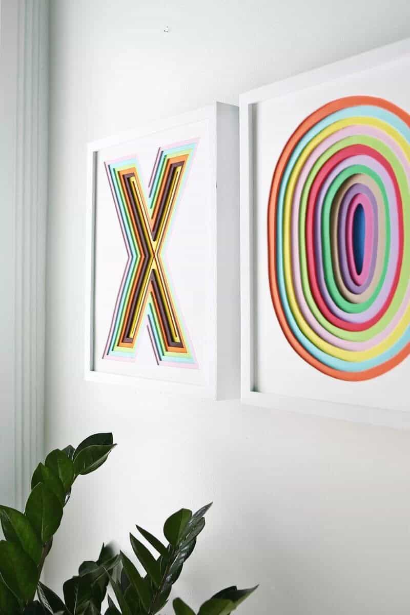 Layered Paper Letter Wall Art Project