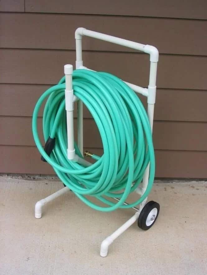 PVC Rolling Garden Hose Caddy