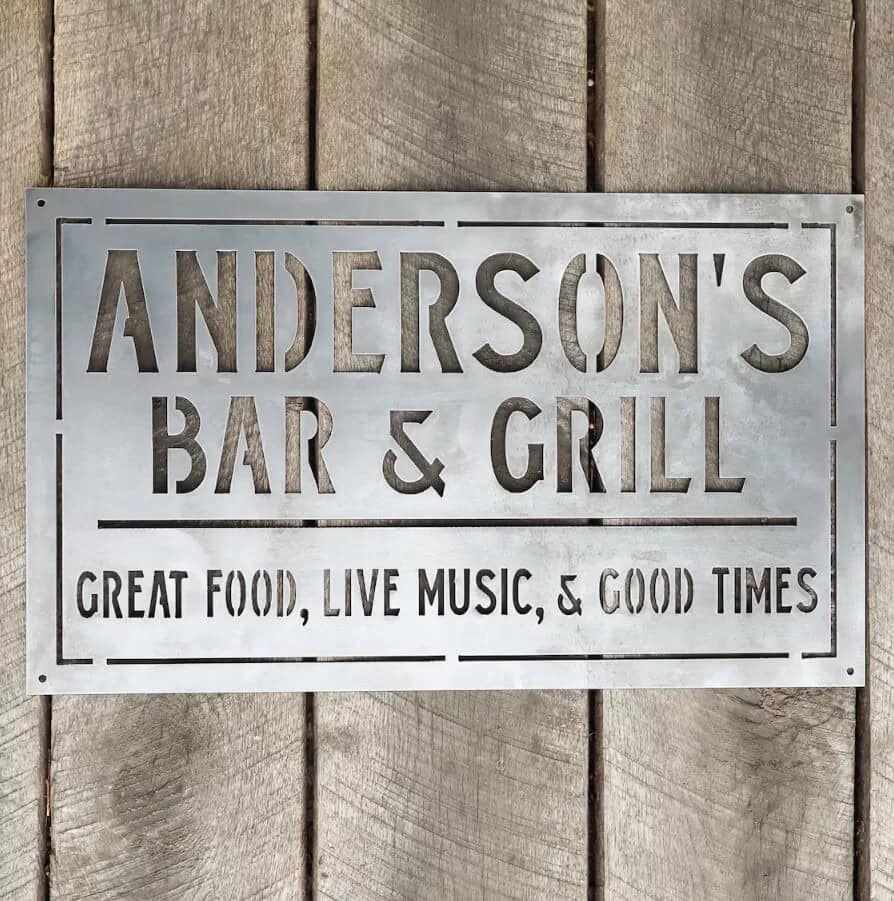 Personalizable Steel Sign Wall Art