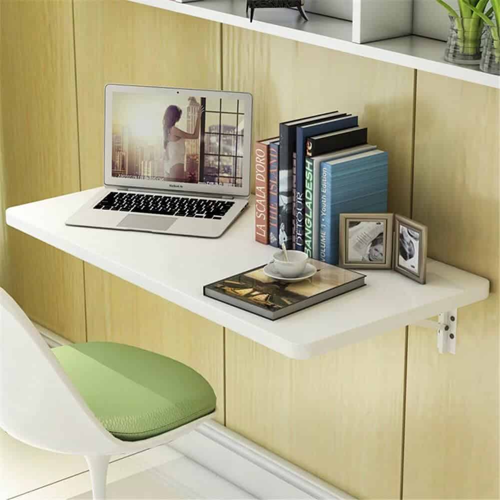 Small Solid White Wall Desk Ideas