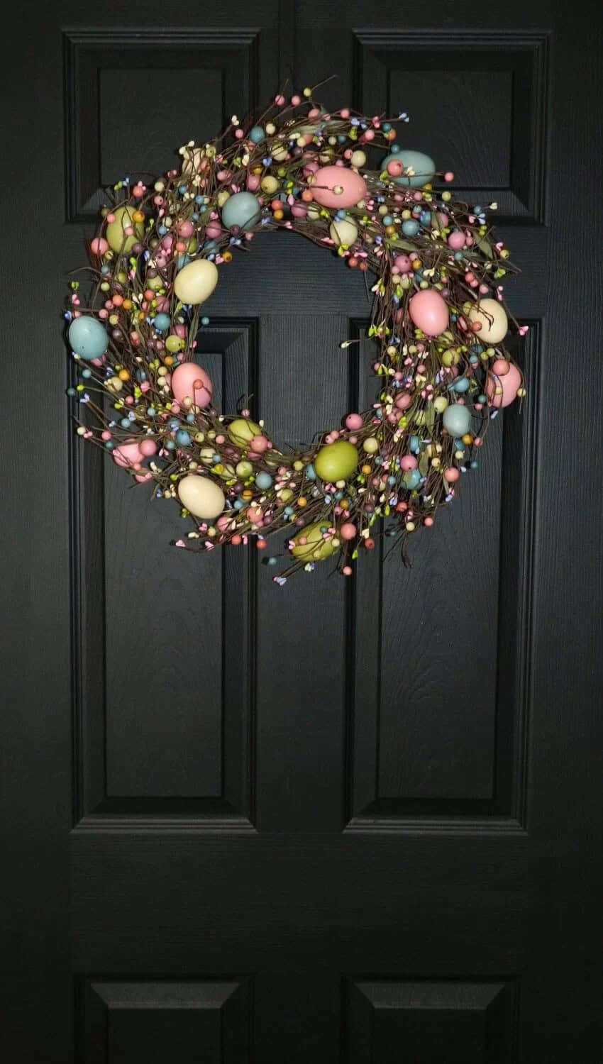 Colorful Egg and Berry Grapevine Wreath