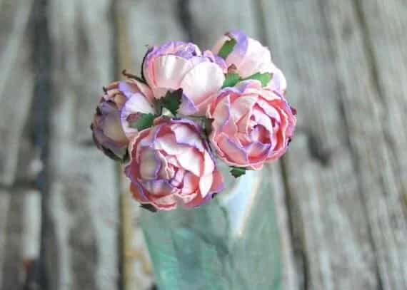 Dainty Bouquet of Lavender and Pink Peonies