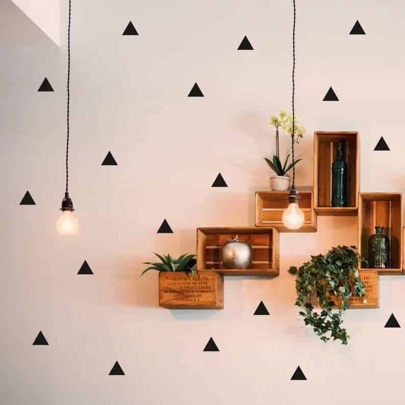 Terrific Triangle Black Vinyl Wall Stickers