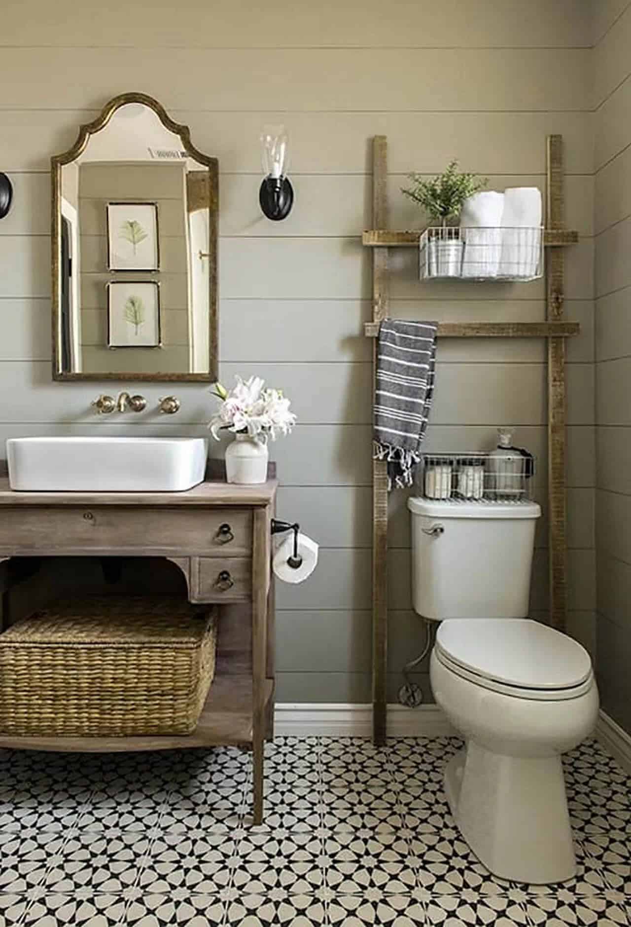 Delicate Scandinavian Touches Boost Function for a Small Bathroom