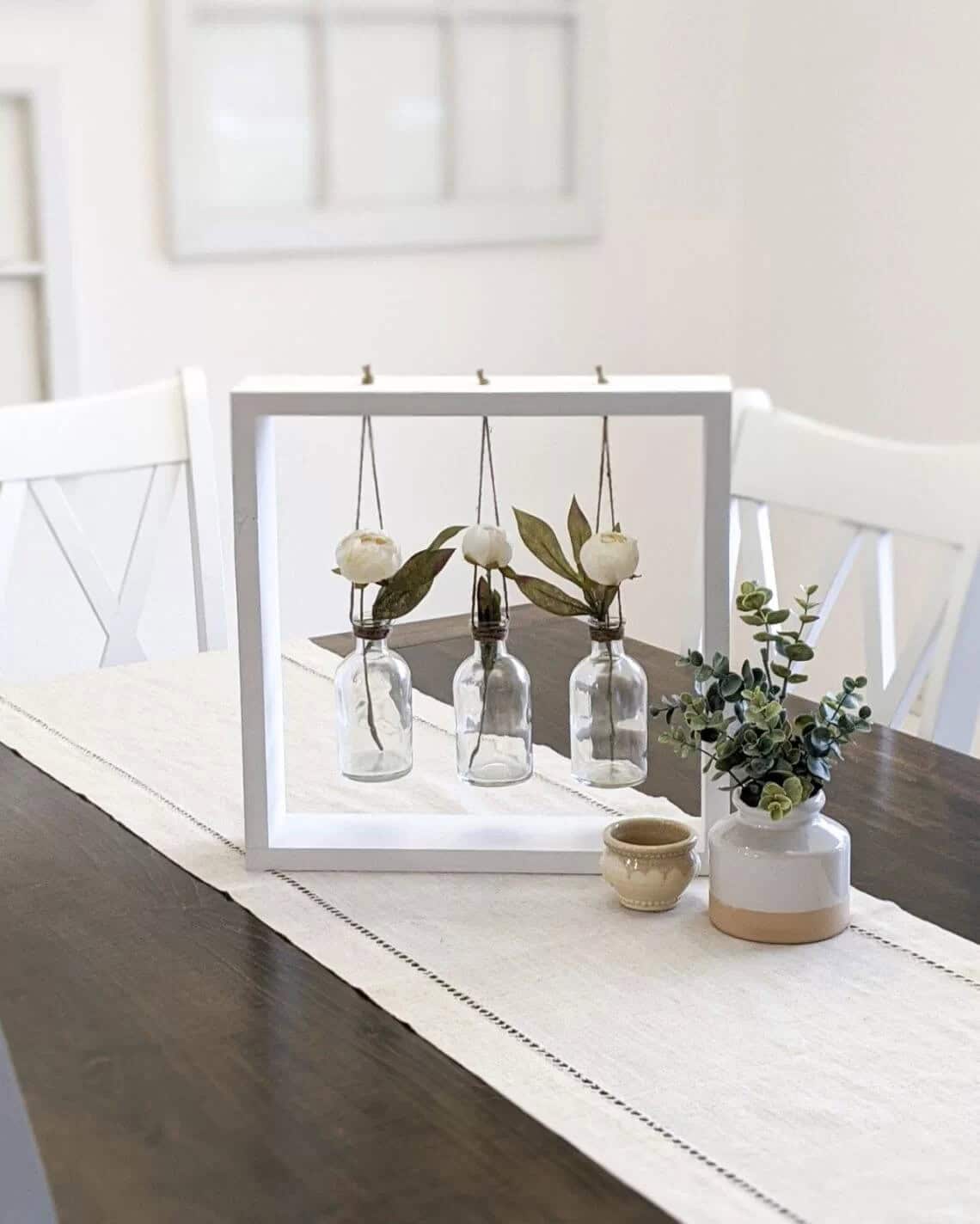 Modern Farmhouse Hanging Vase Trio Centerpiece