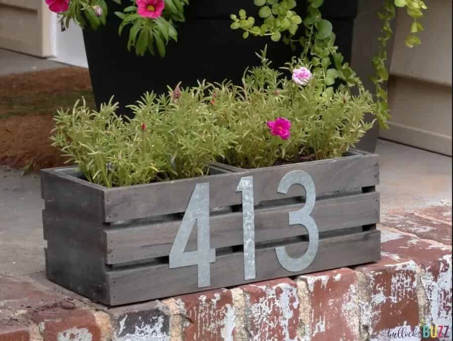 Cute & Versatile House Number Planter