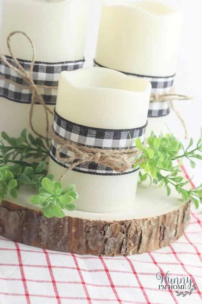 Simple DIY Farmhouse Candle Centerpiece