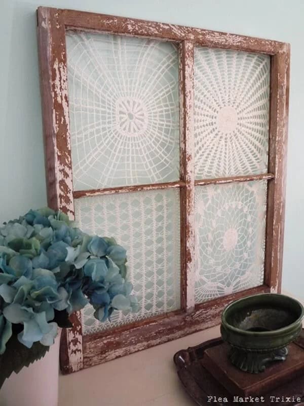 Repurposed Dollies and Window Frame