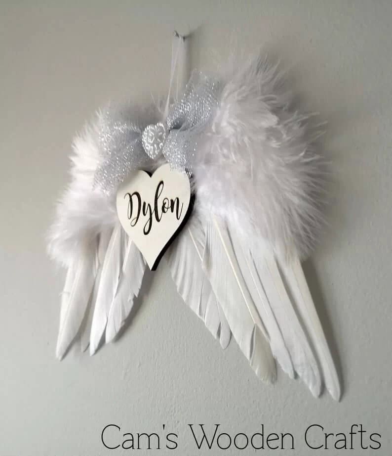 Keepsake In Memory Angel Wings Ornament