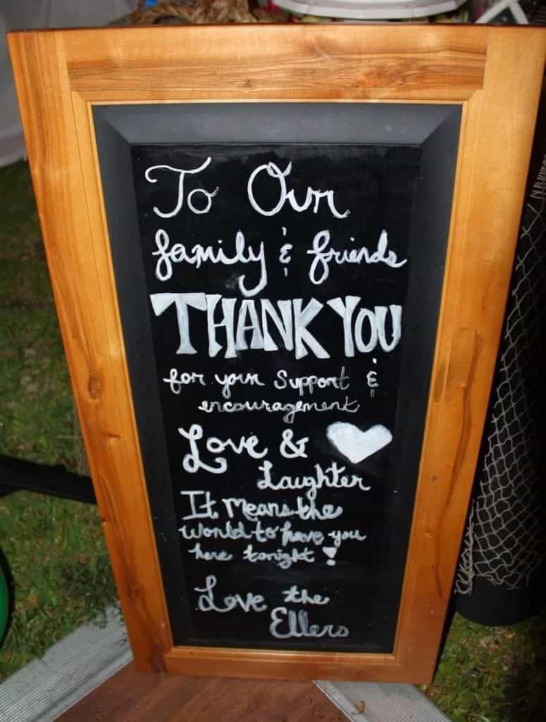 Elegant Upcycled Event Message Board