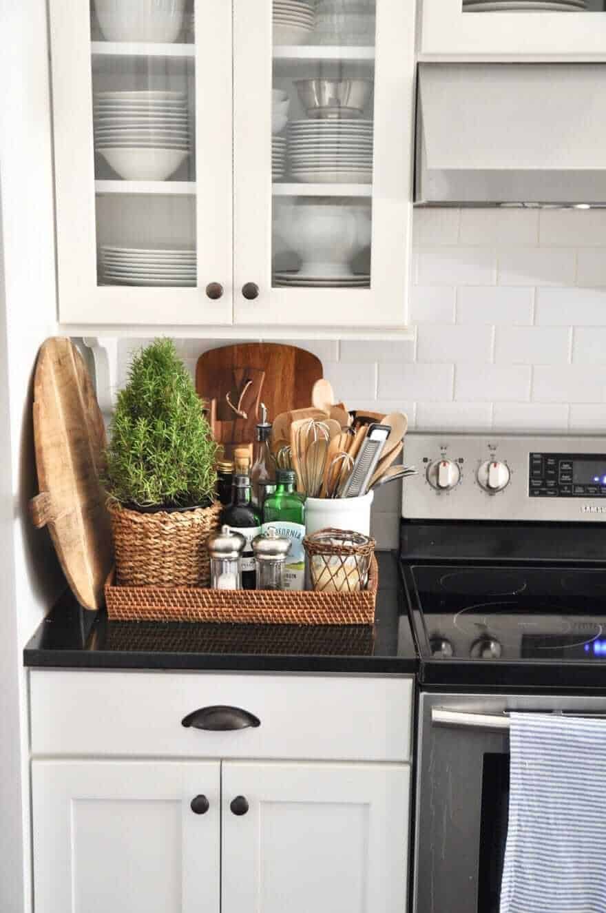 Charming Rural Kitchen Storage Basket