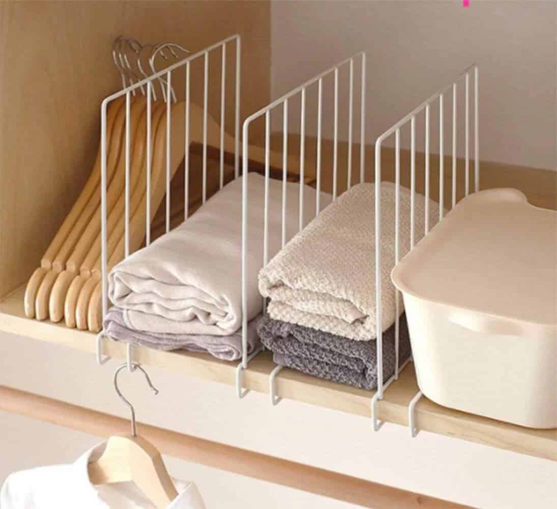 Tall White Wire Shelf Dividers