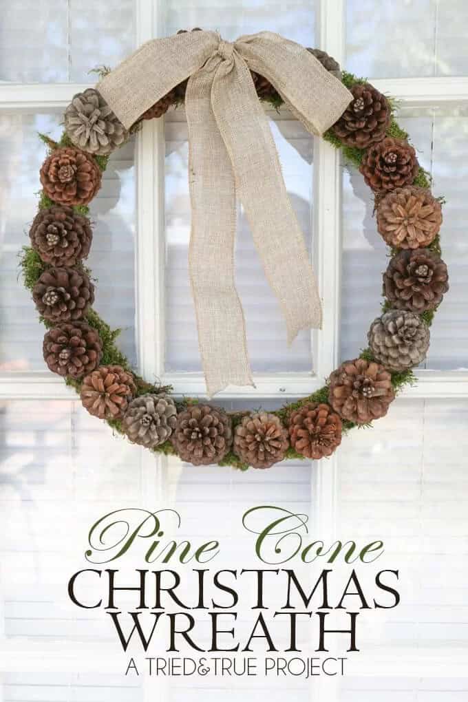 Rustic Pine Cone Winter Wreath