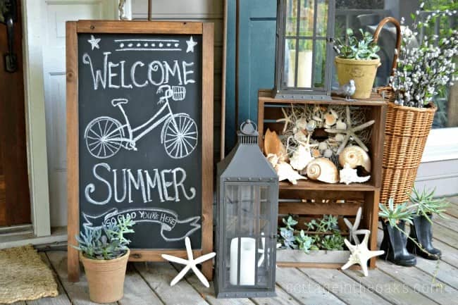 Whimsical Summertime Seashore Porch Decor