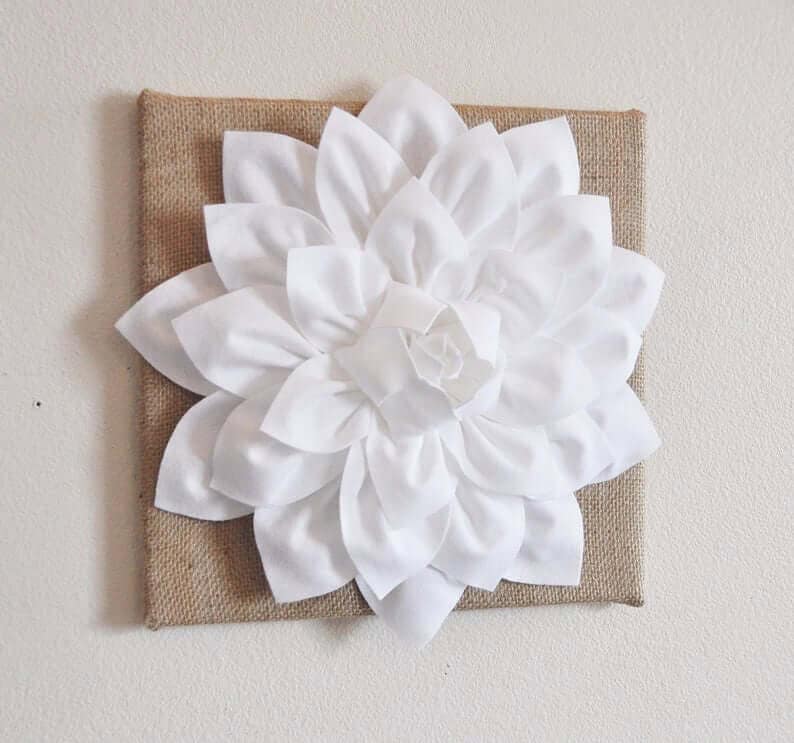 Burlap and Bright White Blossom