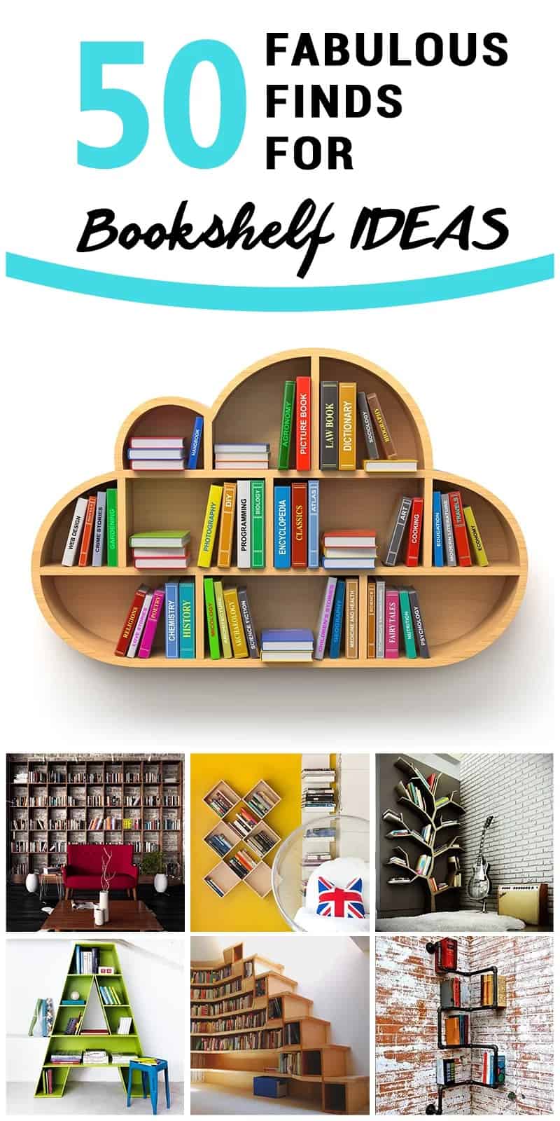 Get Your Books off the Floor and Into One of these 50 Unique Bookshelf Ideas