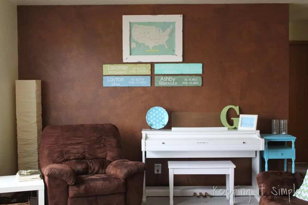 Decorating with Geography Map and Signs