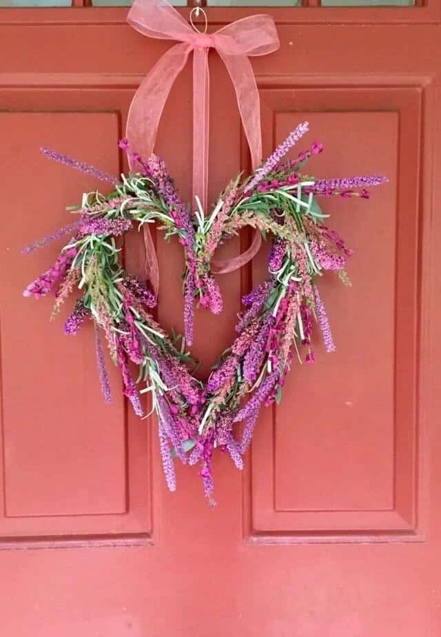 Feathery and Feminine Pink Fern Heart