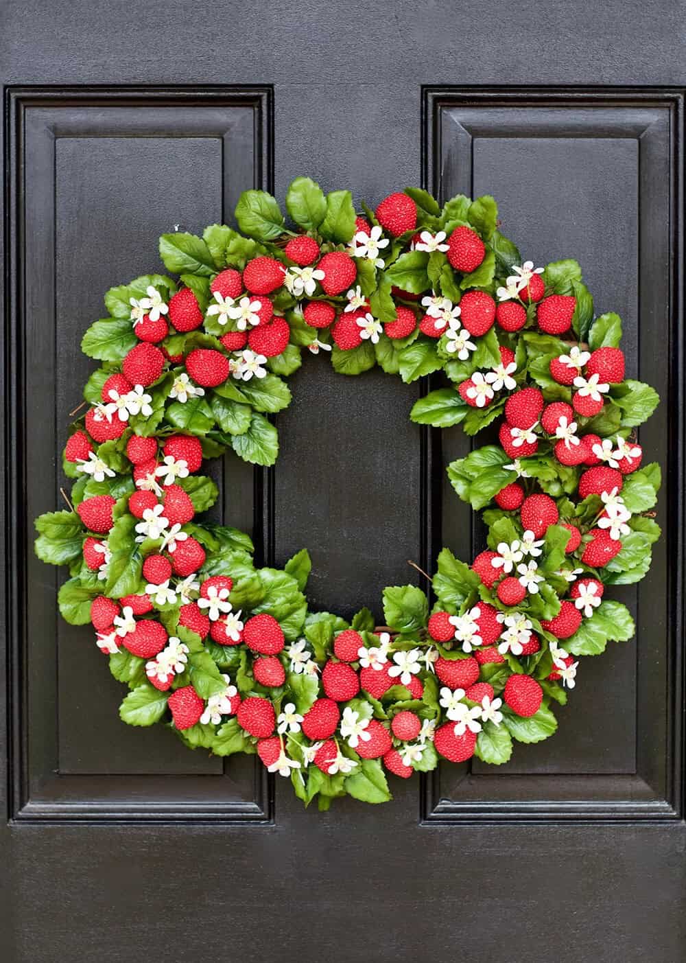 Strawberries and Blossoms on a Wreath