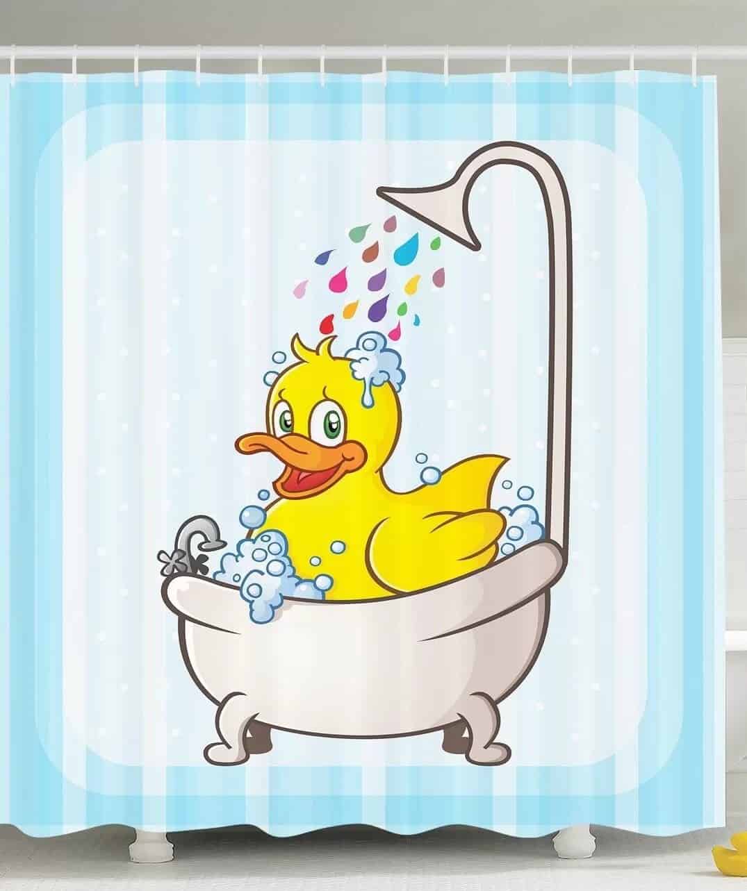 Rubber Duck Bath Time Curtain