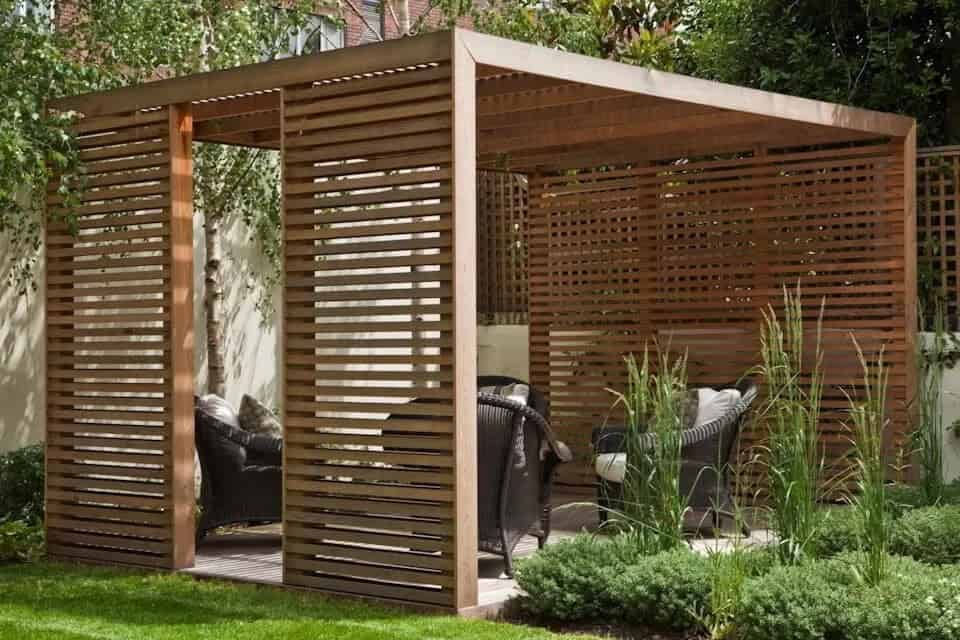 Geometric Harmony Freestanding Cubic Pergola