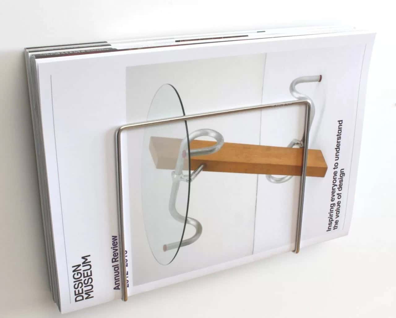 Modern Stainless Wall Magazine Rack