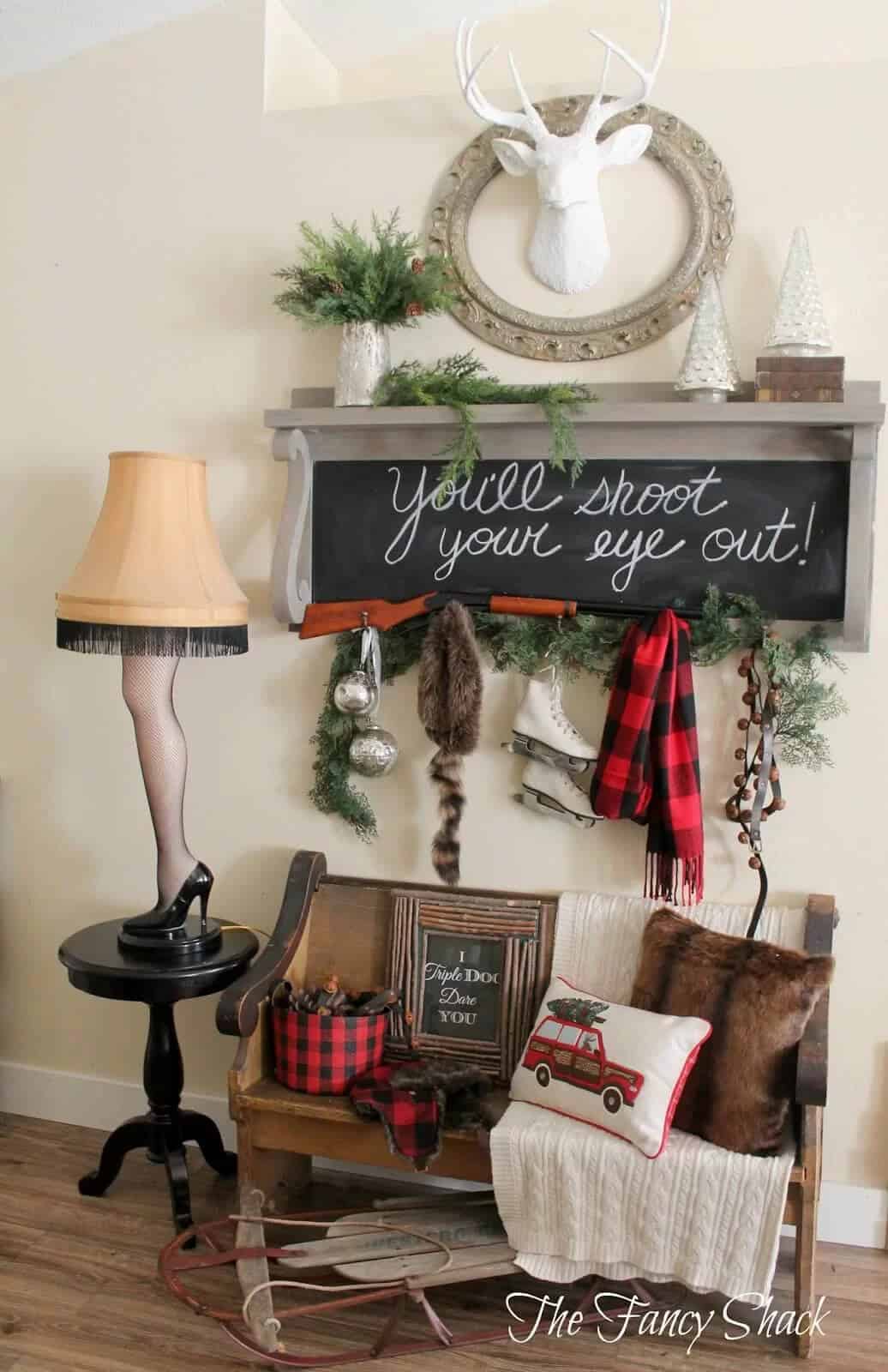 Eclectic Farmhouse Style Entryway with Chalkboard