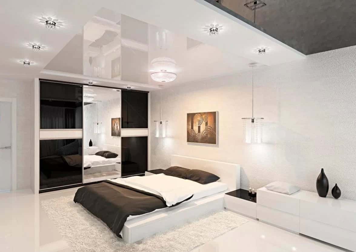 A Modern Room in Dark Brown and White