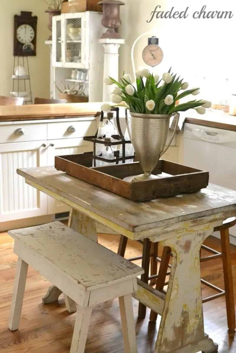 Farmhouse Tray with a Tall Vase