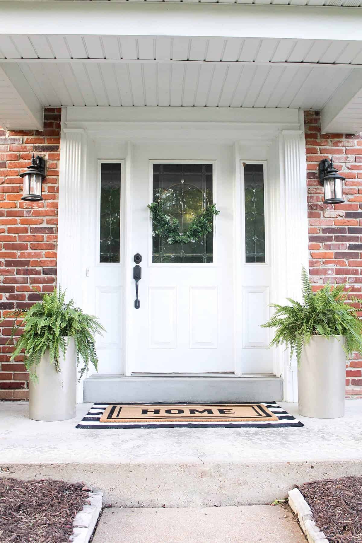 Trash Can Front Porch Planter Hack