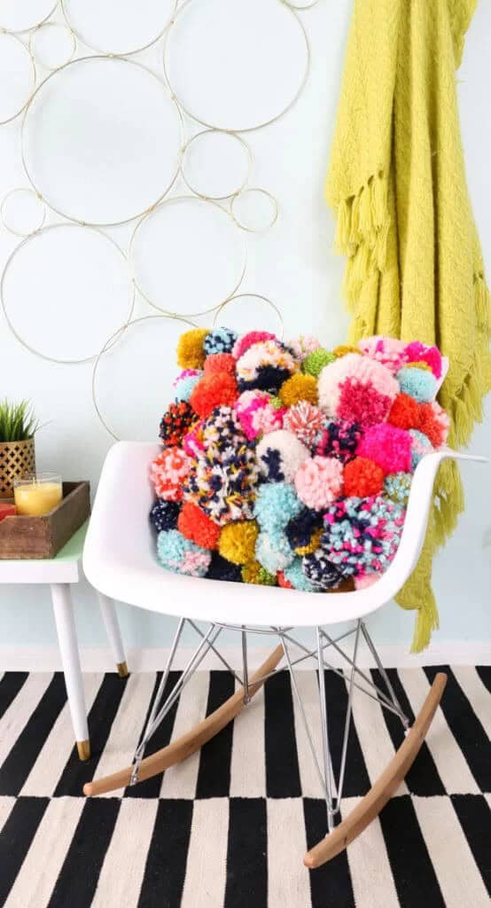 Cozy and Bold Pom Pom Pillow