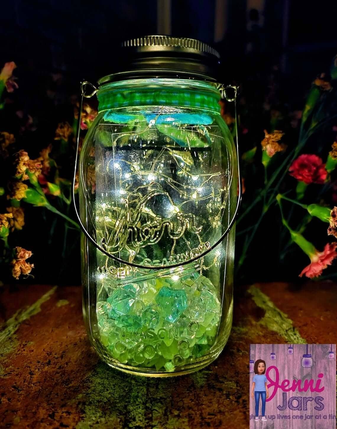 Glowing and Green Twinkle Lights Lantern