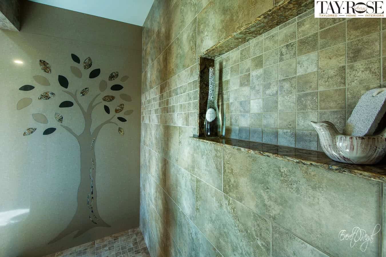 Beautiful Earth Inspired Bathroom Tile Work