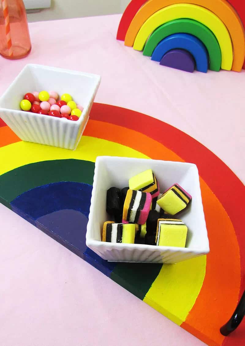 Rainbow Serving Tray with Handles