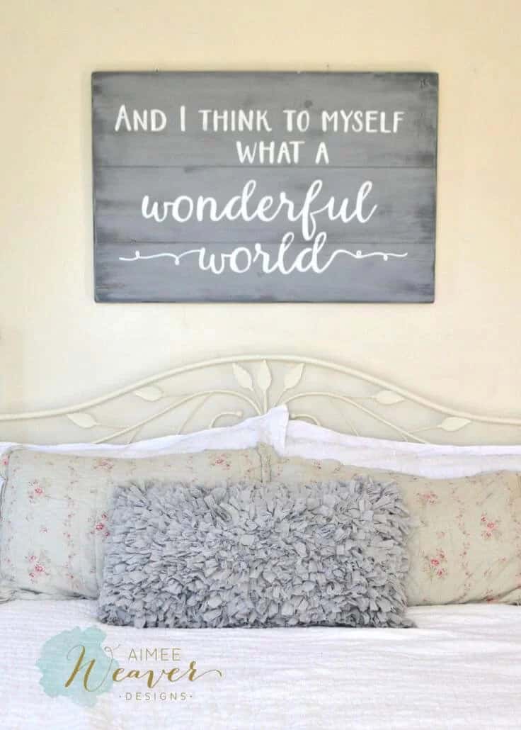 What a Wonderful World Bedroom Wall Hanging