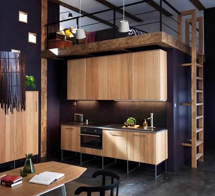 Dark, Sleek and Mysterious Small Kitchen Ideas