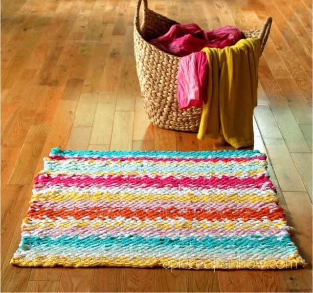 Weaved Boho T-Shirt Rag Rug