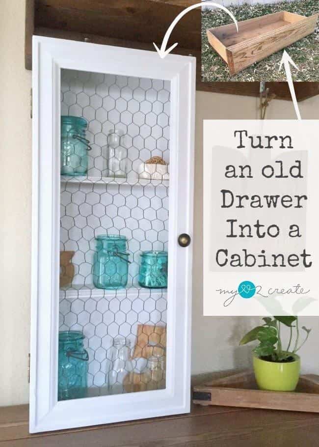 Repurpose a Drawer with Chicken Wire