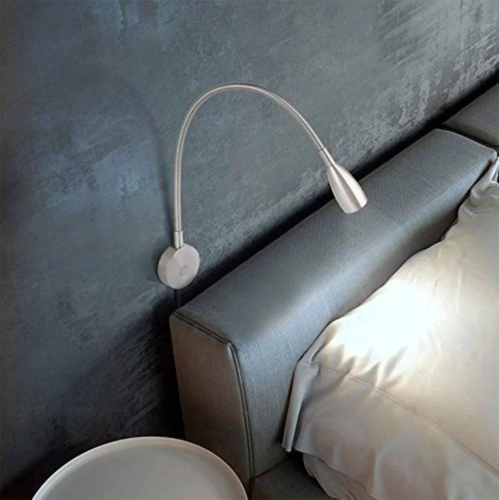 Sleek and Silver Minimalist Headboard Light