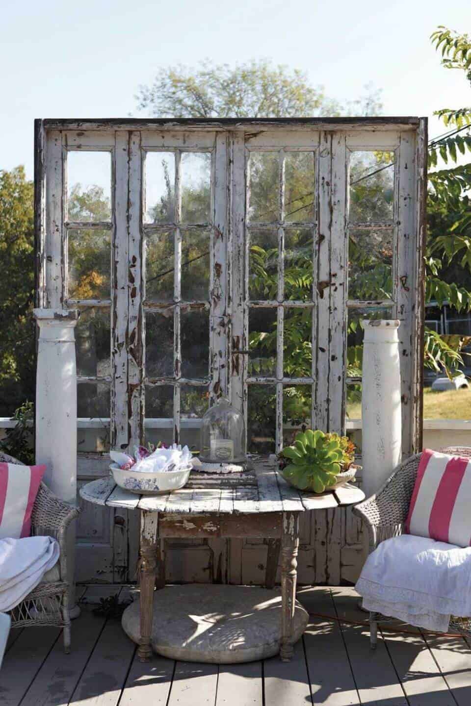 Architectural Salvage French Door Backdrop