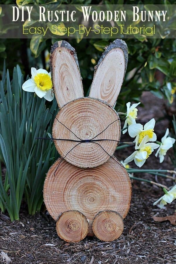 Wood Cut Easter Bunny for the Garden