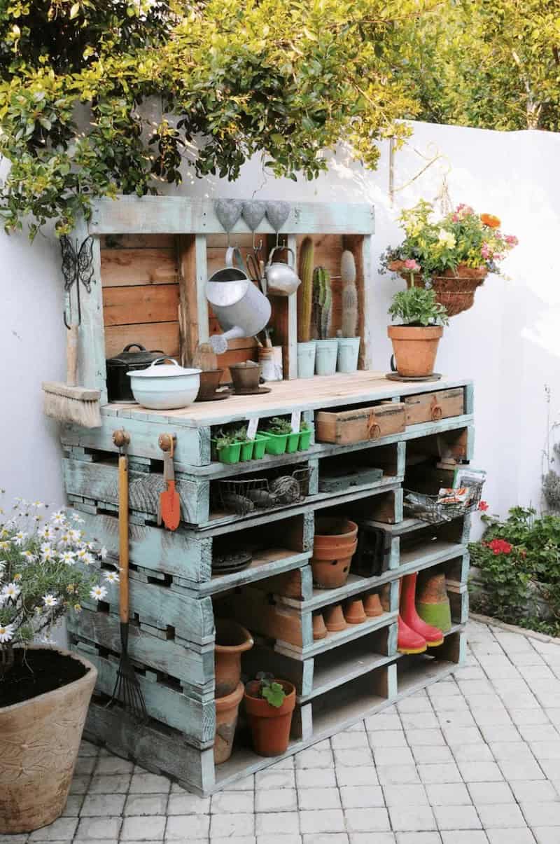 Super Functional Pallet Potting Station