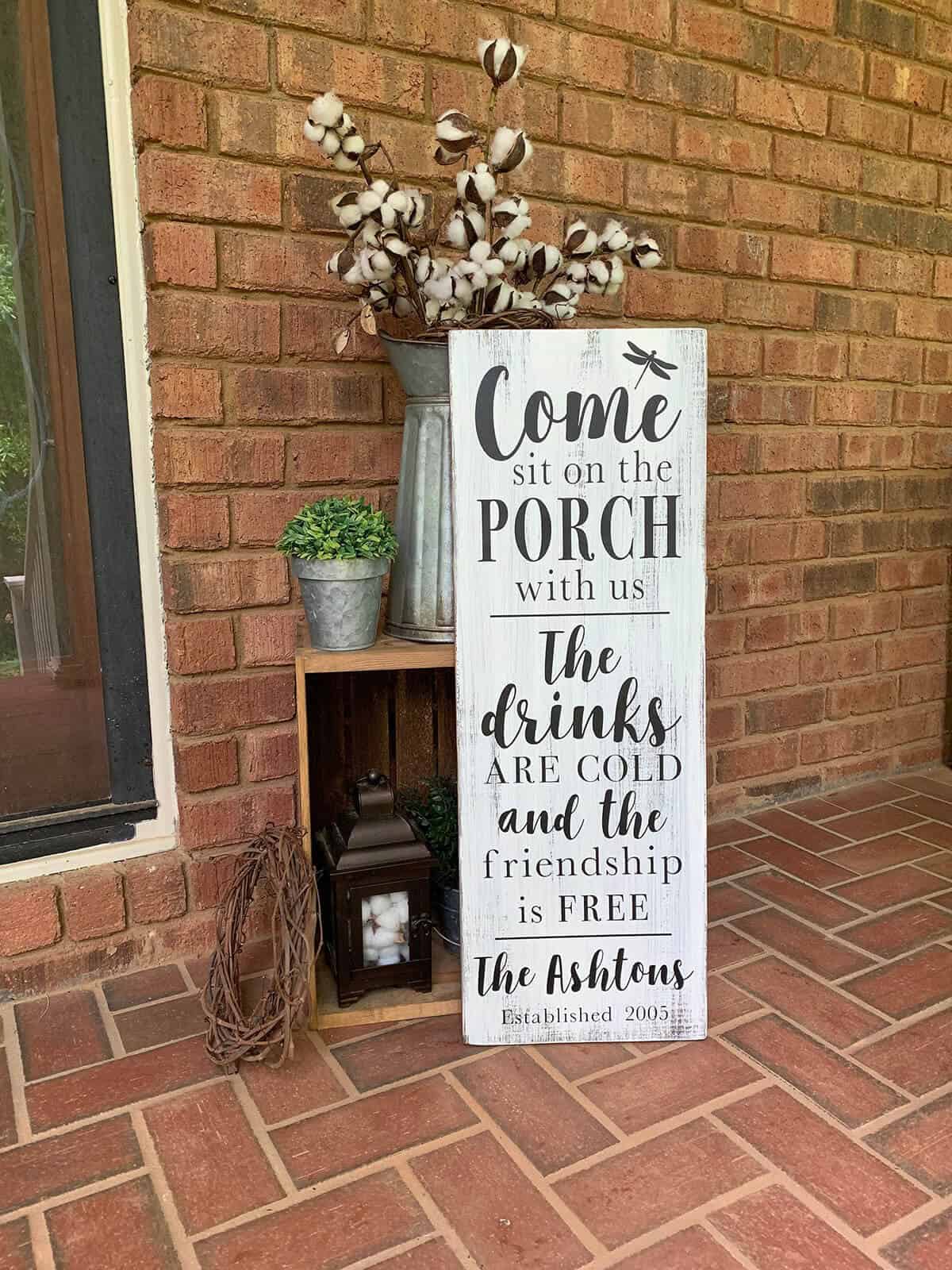 Family Name Personalized Porch Sign