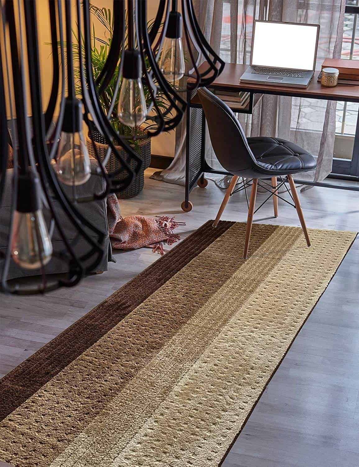 Natural Tones in Stripes for Modern Rug Addition