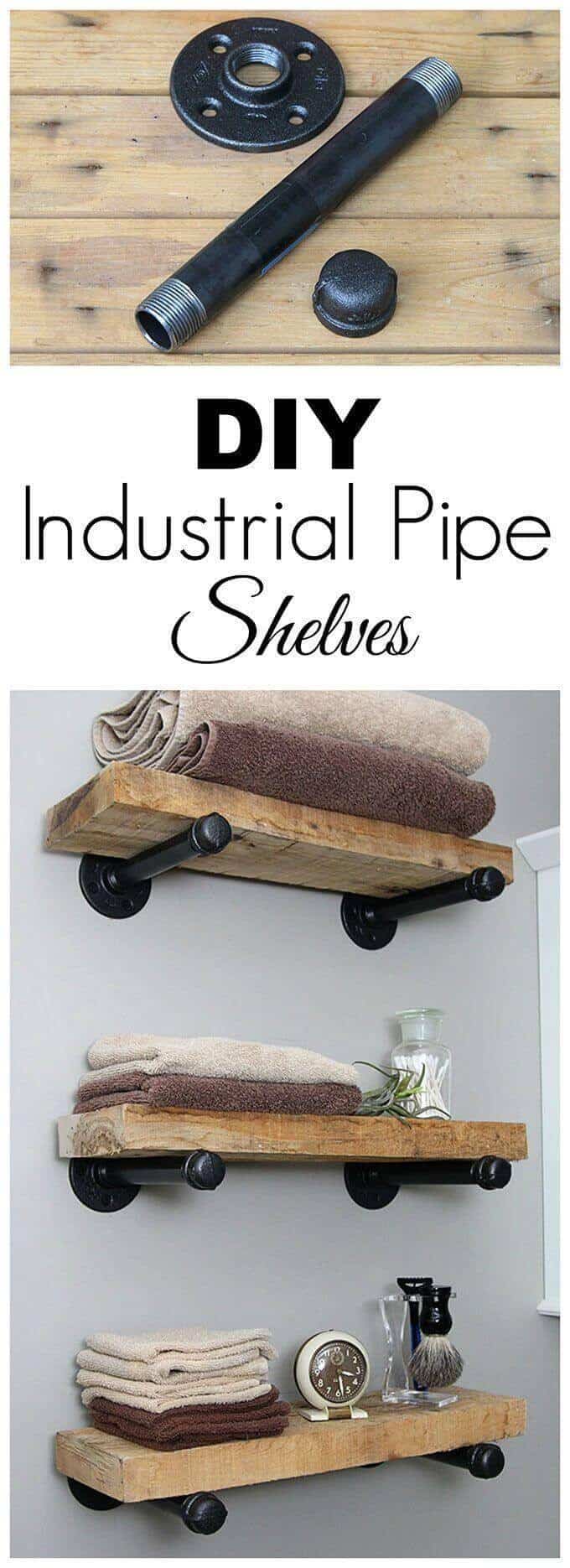 Saloon Style DIY Pipe Shelving