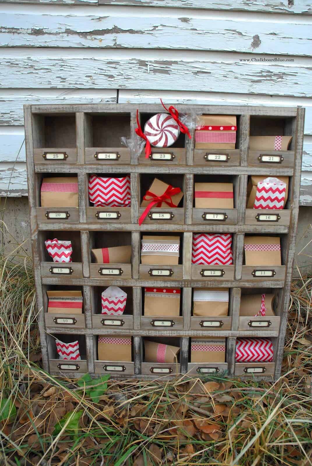 Vintage Card Catalog Style Christmas Countdown